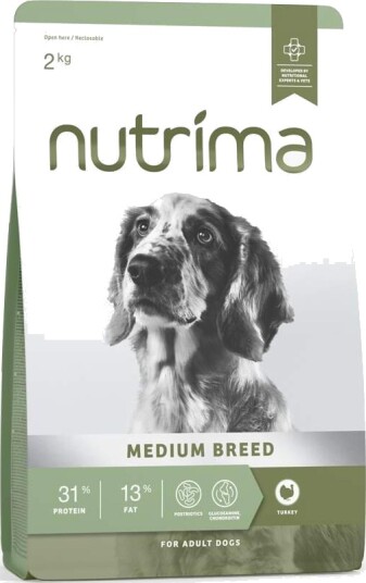Nutrima Dog Adult Medium Breed Hundefôr Tørrfôr 2 kg Nutrima Dog Adult Medium Breed Hundefôr Tørrfôr 2 kg