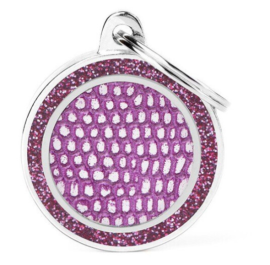Myfamily Shine Circle Saint Tropez ID-merke Lilla 26x31mm til hundehalsbånd