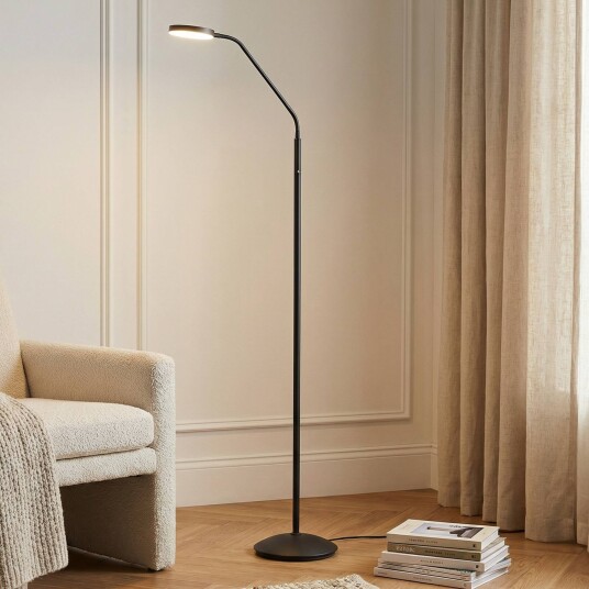 LED gulvlampe Elvyn Lindby dimbar Sort Stue / spisestue Metall Moderne