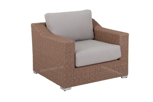Sunzo Ellie lenestol Natur med beige pute Natur Sunzo Ellie lenestol Natur med beige pute Natur