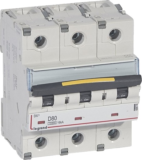 Legrand DX³ MCB automatsikring D80 3P 4.5M 10/16kA