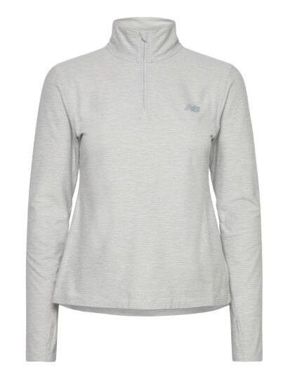 New Balance Sport Essentials Space Dye Quarter Zip - Grey - S
