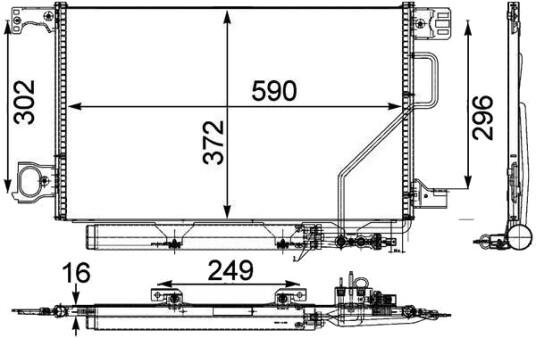 Kondensator klimaanlegg MAHLE AC 450 000P