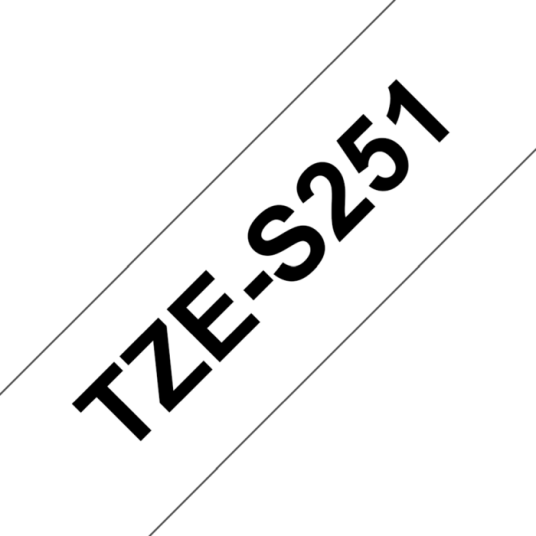 BROTHER TZES251 ETIKETTLAGINGSBÅND SVART PÅ HVITT TZ
