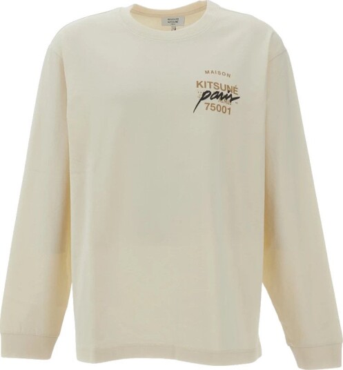 Maison Kitsuné, Herre, Topper, Hvit, XL,