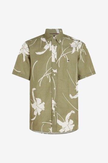 Tommy Hilfiger Skjorte Large Tropical Prt Shirt S/S Grønn