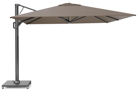Platinum Sun & Shade Beaufort parasoll Anthracite/havanna exkl. parasollfot 3,2 x 3,2 m Taupe