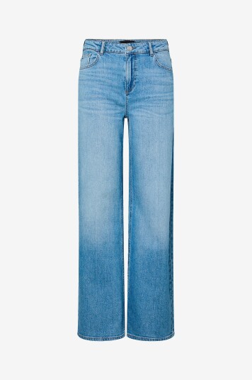 Pieces Jeans pcSilke MW Wide Blå