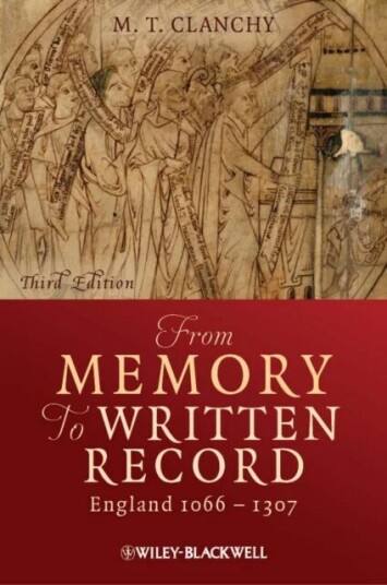 From Memory To Written Record Av Michael T. (University Of London Uk) Clanchy