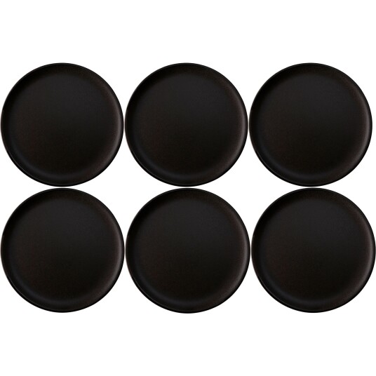 Aida RAW Desserttallerken Titanium Black 6 stk Aida RAW Desserttallerken Titanium Black 6 stk