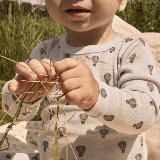 Lil"Atelier Nbmnoel Nor Wool Ls Slim Body Lil   Grey   56