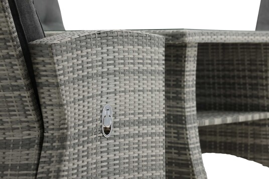 Venture Design Padova sofagruppe Grå med grå pute 3-setersofa, 2 lenestoler & bord 140x80 cm Grå