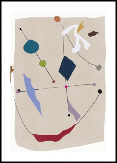 Whimsical Abstract Forms Plakat / 100x150