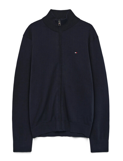 Tommy Hilfiger Essential Cotton Zip Thru - Navy - XL