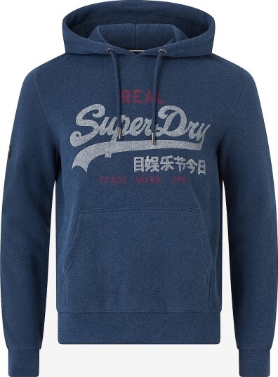 Superdry   Hettegenser Vl Heritage Relaxed Hood   Blå