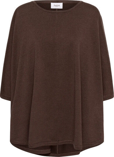 Saint Tropez Billisz Poncho   Brown   ONE SIZE