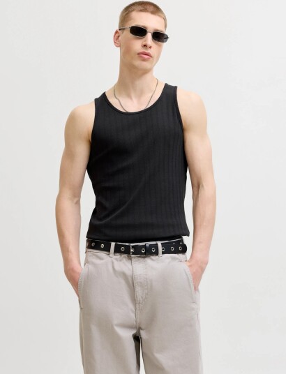 Jack & Jones Jorcotedazur Pointal Tank Top Black S