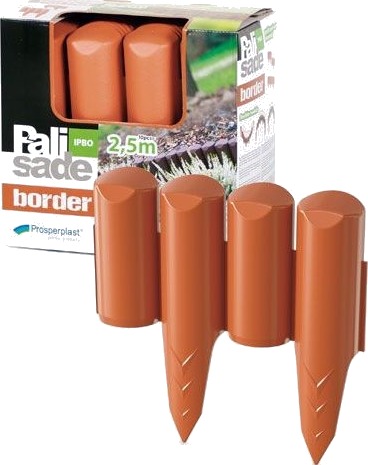 Prosperplast Palisade Hageborder Terrakotta 2,5 M