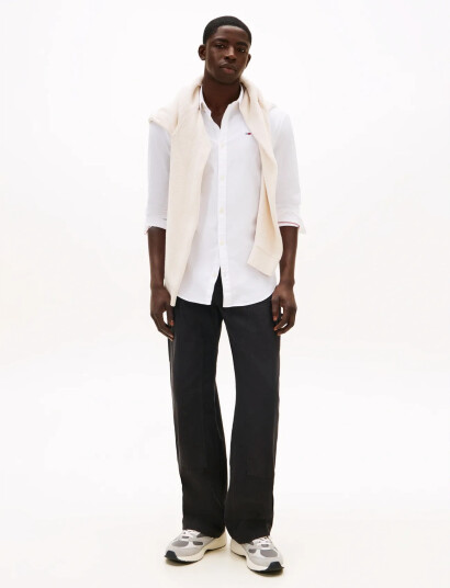 Tommy Jeans Tjm Slim Stretch Oxford Shirt White XL