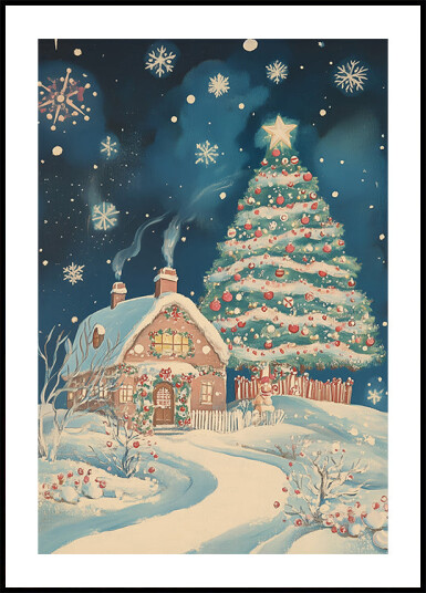 Snow Christmas Town Plakat Plakat / 30x40cm