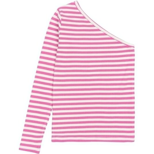 The New Ibis Rose Striped TNMoore One Shoulder Rib Tee 13-14