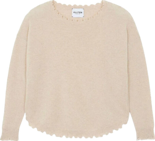 Kujten Dame Strikkevarer Beige L,