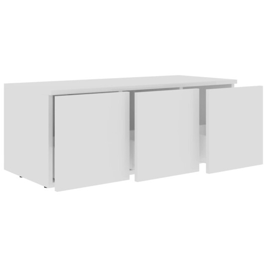 vidaXL TV-benk hvit 80x34x30 cm sponplate vidaXL TV-benk hvit 80x34x30 cm sponplate