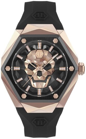 Philipp Plein Herreklokke PWPWA0224 The Skull Sort/Gummi