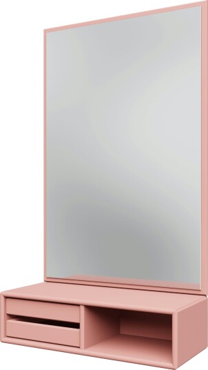 Glance Veggspeil Med Hylle Ruby