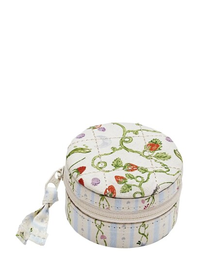 Maanesten Round Jewelry Box - Small Garden Magic Ivory - Blue - ONE SIZE