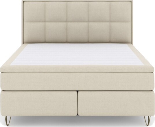 Select No 4 Komplett Sengepakke 180x200 Fast Beige/V formede Metallben