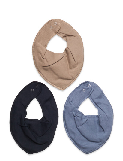 Fixoni Bandana Bibs 3-Pack - Navy - ONE SIZE