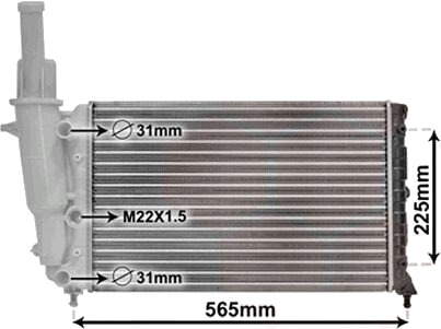 VAN WEZEL 17002139 Radiator motorkjøling VAN WEZEL 17002139 Radiator motorkjøling