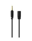 Sinox PRO 3,5mm mini jack forlængerkabel. 3m. Sort