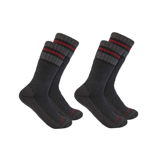 Carhartt Work Socks 2 Pack Men Black XL L