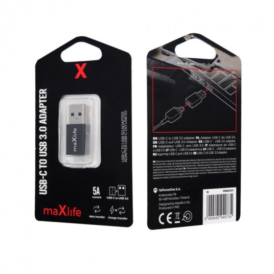 Maxlife USB-C til USB 3.0-adapter