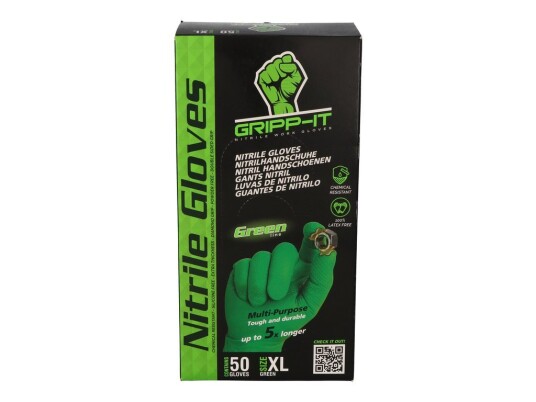Gripp It Nitrilhansker Str. XL 50 stk. Grønn Gripp It Nitrilhansker Str. XL 50 stk. Grønn