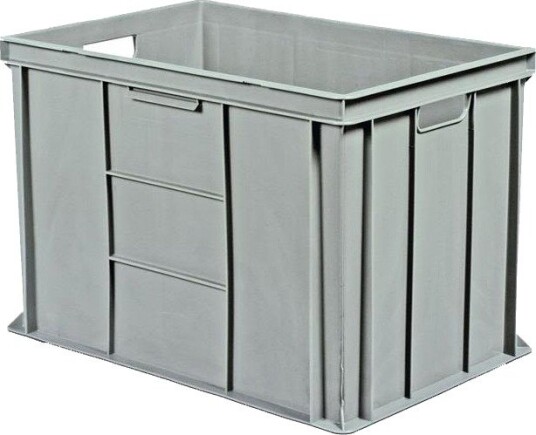 Schoeller Allibert Euroback 3640 Transportkasse grå, med håndtakshull 600x400x410 mm, Garasjeinnredning & oppbevaring
