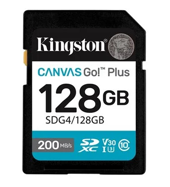 Kingston Canvas Go! Plus SD   200MB/s   128GB