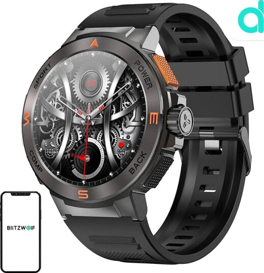 BlitzWolf BW-AT5 smartklokke Svart