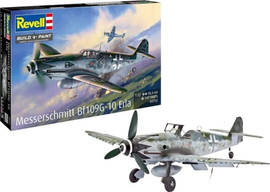 Revell Messerschmitt Bf109G-10 Modellfly Byggesett 1:32