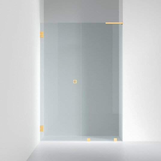 INR Iconic Nordic Rooms Dusjnisje ARC 4 Original Måltilpasset Brushed Brass / Venstre Timeless Klart Glass