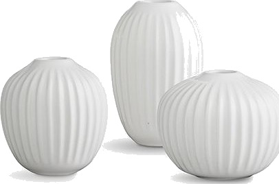 Kähler Hammershøi Vase Miniatyr 3-pk Hvit