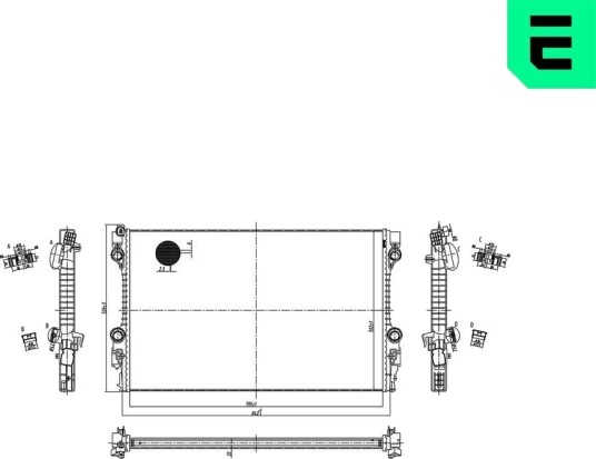 ERA 673579 Radiator motorkjøling