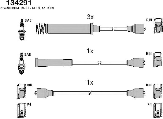 Tennplugg kabelsett HITACHI 134291