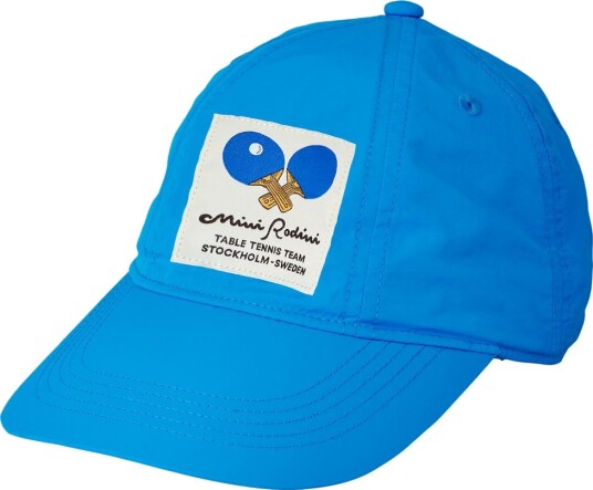 Mini Rodini Table Tennis Patch Nylon Cap   Blue   56/58