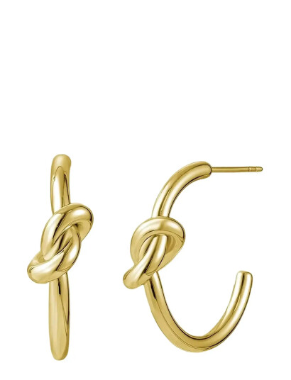 BUD TO ROSE Knot Creole Gold |Guld |One Size