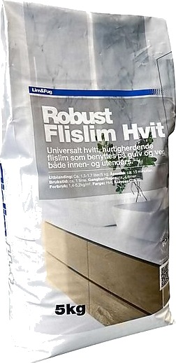 Robust Flislim Hvit 5kg