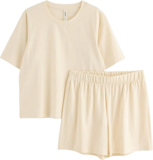 Lindex Coolmax® Pyjama Set LIGHT BEIGE XL