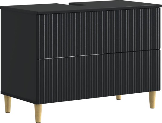 vidaXL Baderomsvaskeskap ARNHEM Svart 82 x 41 x 59 cm Konstruert tre